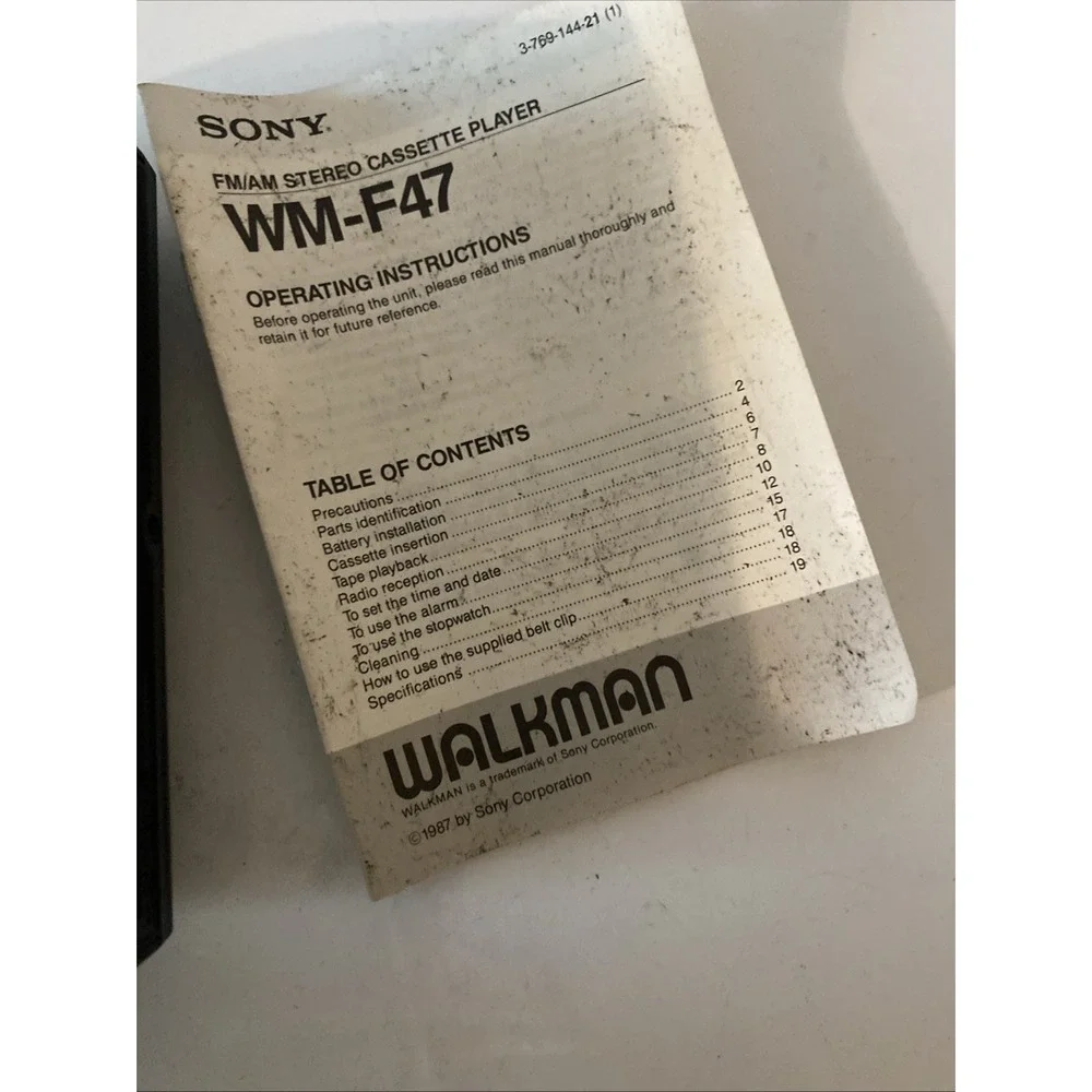 Sony Walkman WM-F47 Portable Stereo Cassette Player FM/AM Walkman, FOR REPAIR